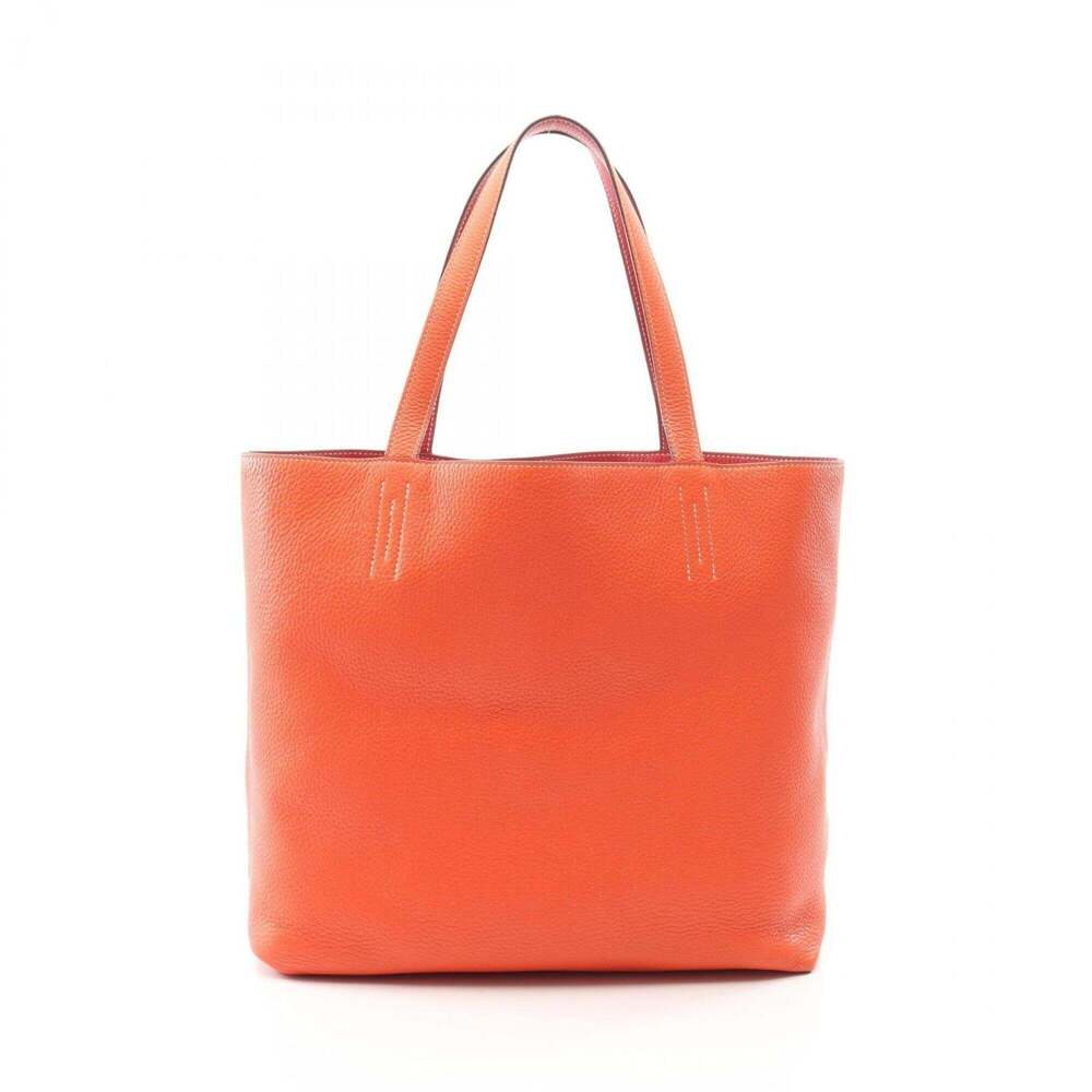 Hermes Double Sens 45 Rouge Casaque Reversible Tote Bag Handbag, Taurillon Cl... - Picture 1 of 11